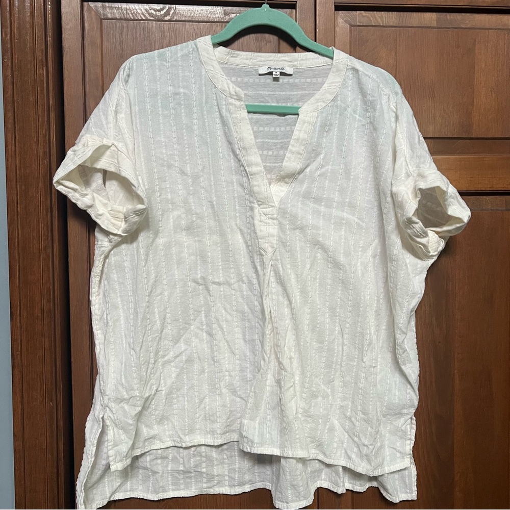 Cream Madewell Top Size Medium